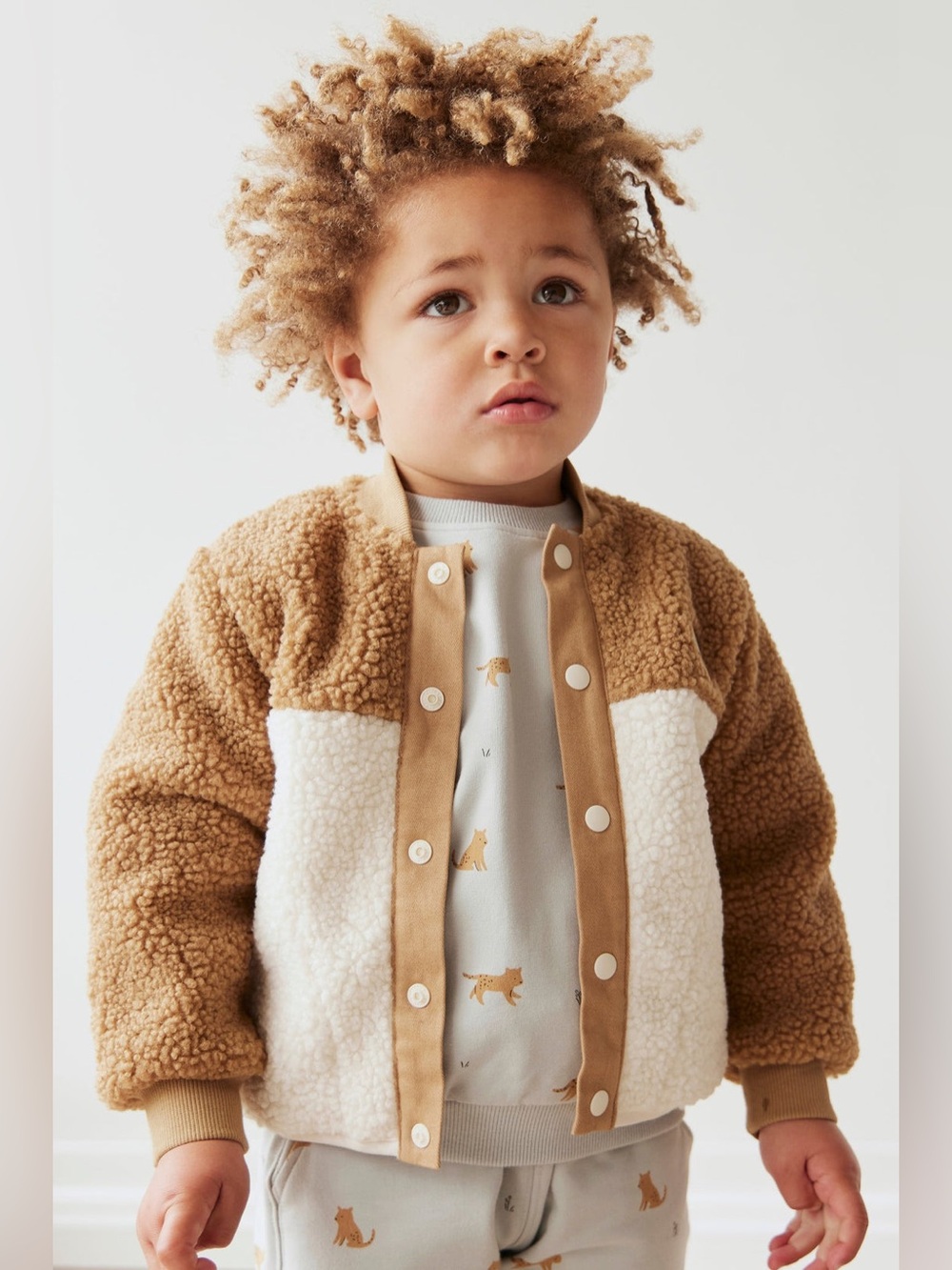Jamie Kay Perry Sherpa Jacket Colorblock Teddy Fleece Size 6-12M NWT